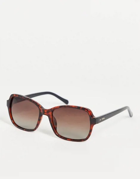 Солнцезащитные очки с квадратными стеклами Fossil 3095/S-Черный цвет