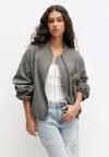 Куртка-бомбер FLOWING Pull&Bear, серый