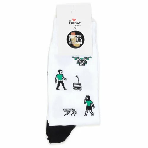 Носки St. Friday x Sock Club Moscow носки с рисунками Город будущего - Москвичи, размер 38-41