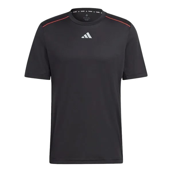 Футболка Adidas Workout Base Logo Tee 'Black Transparent', черный