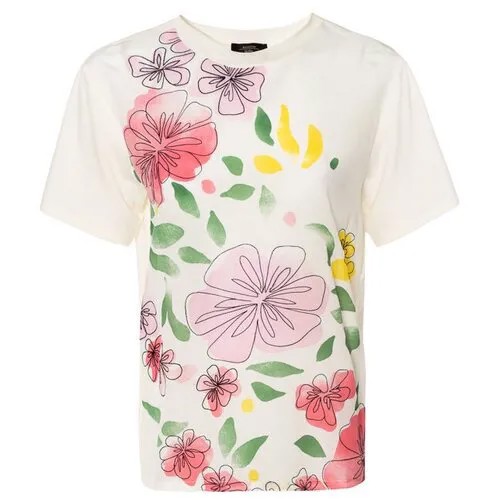 Футболка MaxMara_Weekend PANNO молочный+розовый m
