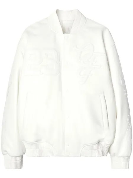 Off-White бомбер Natlover с нашивкой, белый