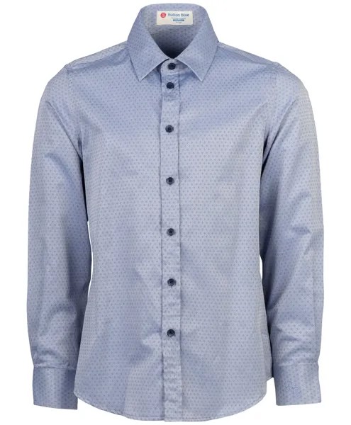 Серая рубашка с орнаментом Button Blue