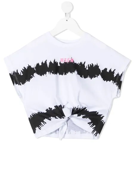MSGM Kids футболка с короткими рукавами и принтом тай-дай