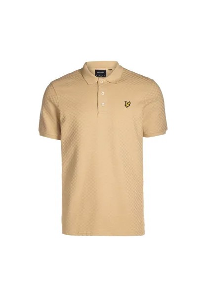 Мужская рубашка поло с сетчатой ​​текстурой Lyle & Scott, хаки