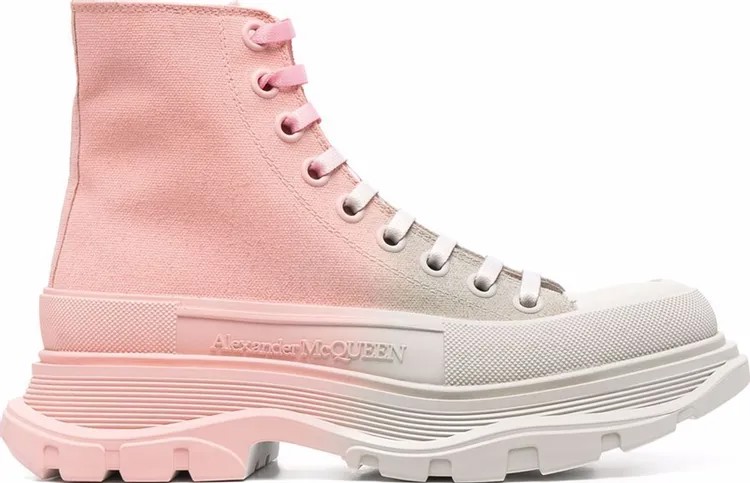 Кроссовки Alexander McQueen Wmns Tread Slick Boots Pink Grey Gradient, розовый