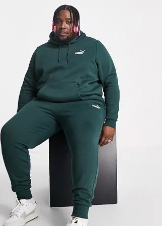 Темно-зеленые джоггеры Puma Plus Essentials-Зеленый цвет