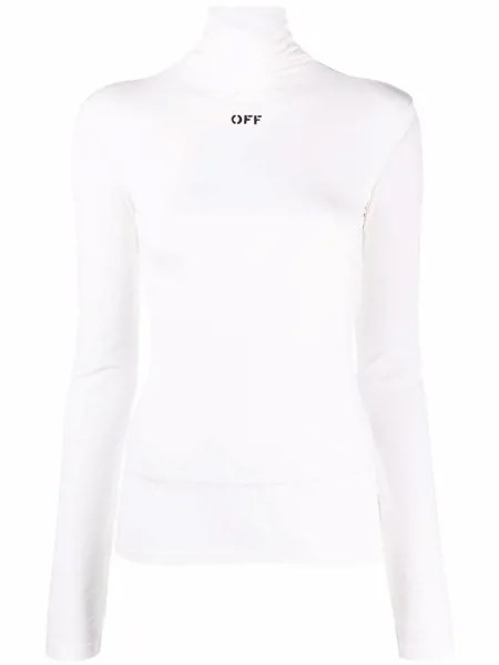 Off-White LS SECOND SKIN TURTLENECK WHITE BLACK