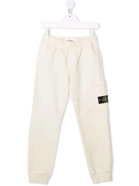 Stone Island Junior спортивные брюки с нашивкой-логотипом