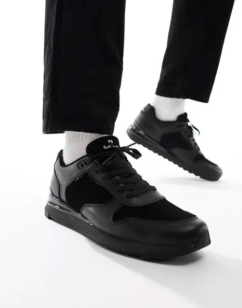 Черные кожаные кроссовки PS Paul Smith Ware