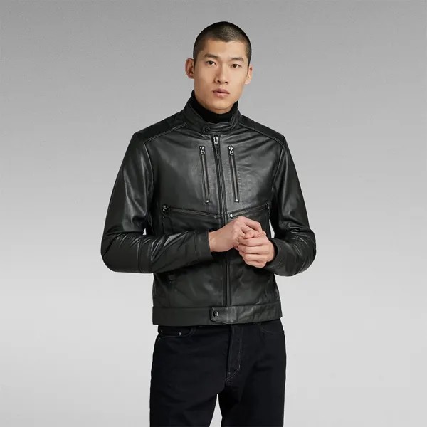 Куртка G-Star Biker Leather, черный
