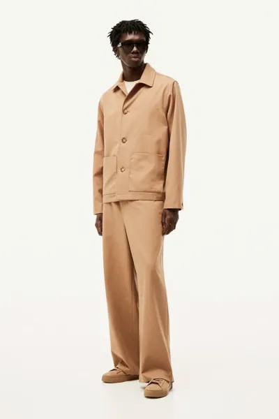 Саржевая куртка классического кроя H&M, коричневый