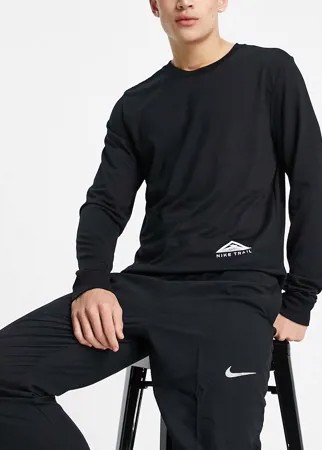 Черный лонгслив Nike Trail Running-Черный цвет