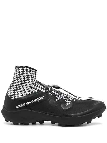 Comme Des Garçons слипоны в ломаную клетку, черный
