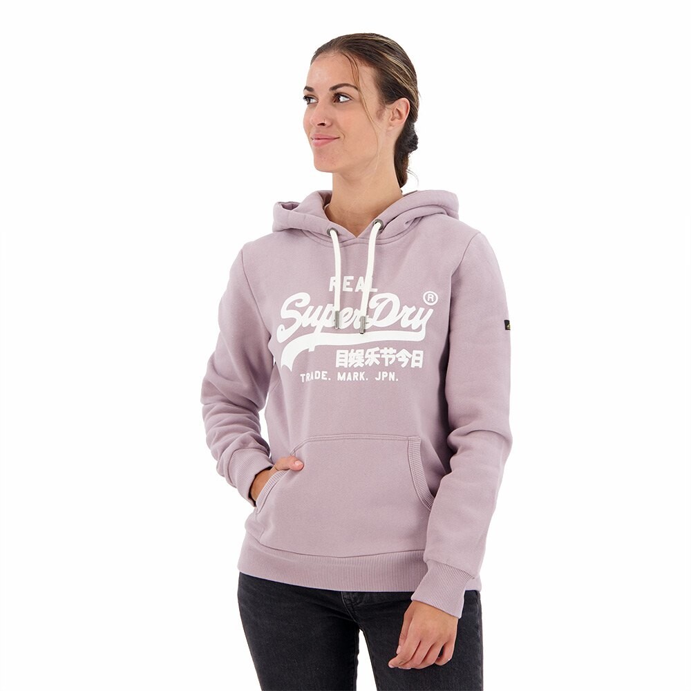 Худи Superdry Vl Embellish, фиолетовый