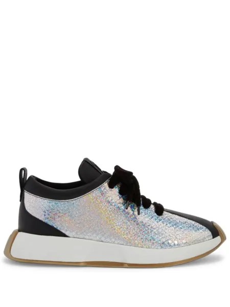 Giuseppe Zanotti кроссовки Ferox со вставками, серебристый