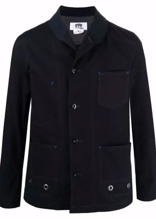 Junya Watanabe MAN куртка-рубашка с контрастной строчкой