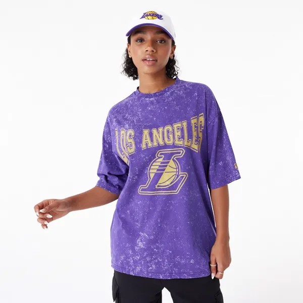 Футболка New Era NBA Washed Los Angeles Lakers T-shirt, фиолетовый