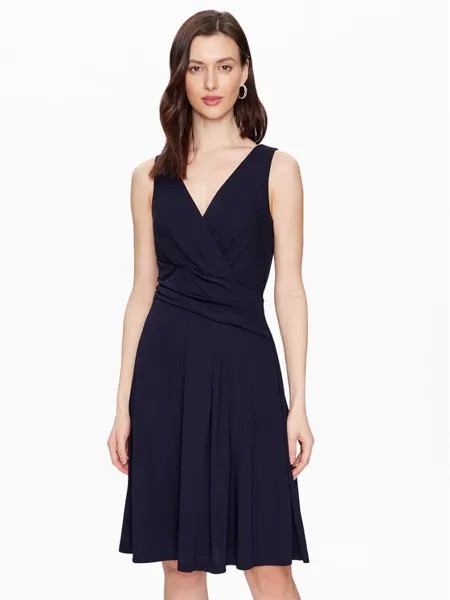 Коктейльное платье стандартного кроя Lauren Ralph Lauren, синий