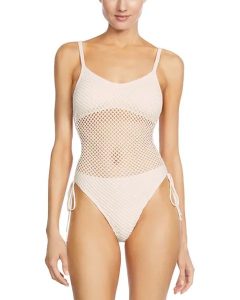 Сплошной купальник Pua Mesh Robin Piccone, цвет Ivory/Cream