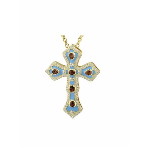 Подвеска VALTERA, серебро, 925 проба, эмаль, фианит