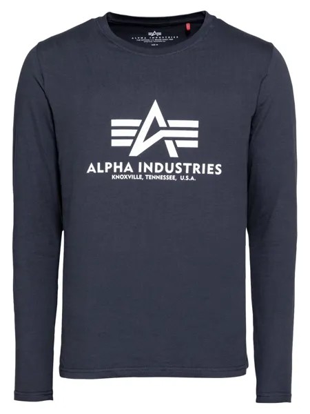 Лонгслив Alpha Industries, темно-синий