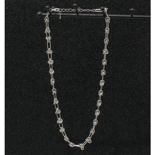 Цепь Fashion jewelry, длина 50 см, серебряный