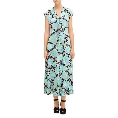 Kate Spade Womens Dahlia Bloom Зеленое платье макси с цветочным принтом L BHFO 9945