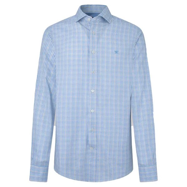 Рубашка с длинным рукавом Hackett Classic Tattersal Check, синий