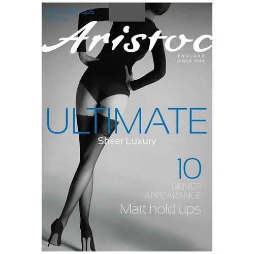 Матовые чулки на силиконовой резинке Aristoc | черный | M-L