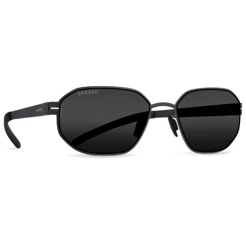 Солнцезащитные очки Gresso, овальные, с защитой от УФ, черный