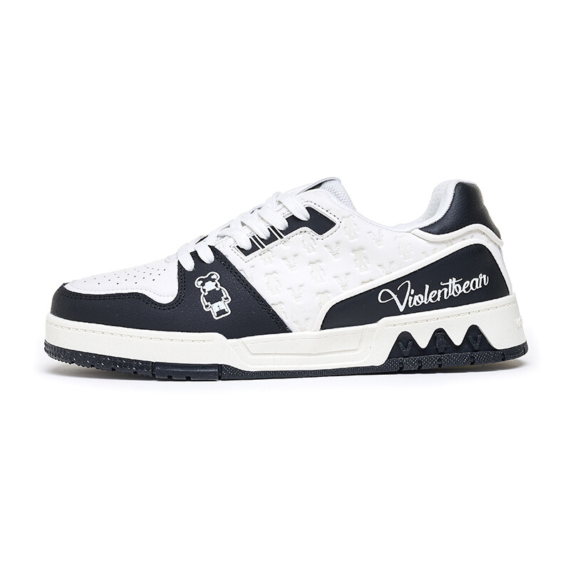 Кроссовки Violent bears Skateboarding Shoes Unisex Low-top, белый/серый