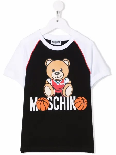 Moschino Kids футболка с принтом Teddy Bear