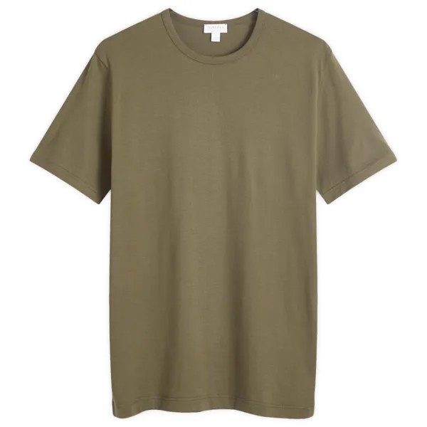 Футболка Sunspel Classic Crew Neck T-Shirt, хаки