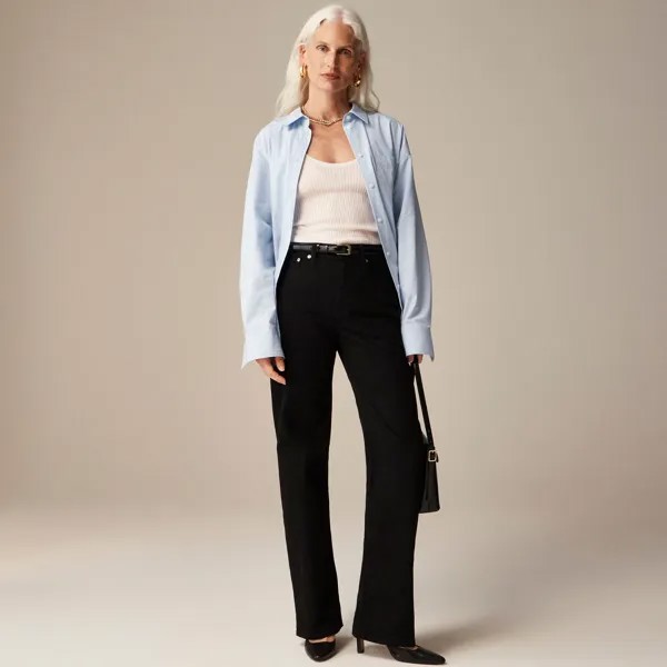Джинсы облегающего кроя полной длины 1996 года полуэластичные J.Crew, черный