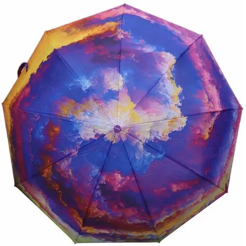 Смарт-зонт Crystel Eden, фиолетовый, синий