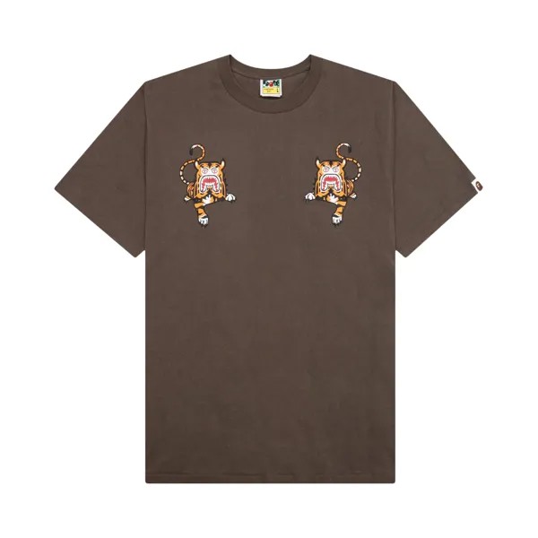 Футболка BAPE Tiger, коричневая