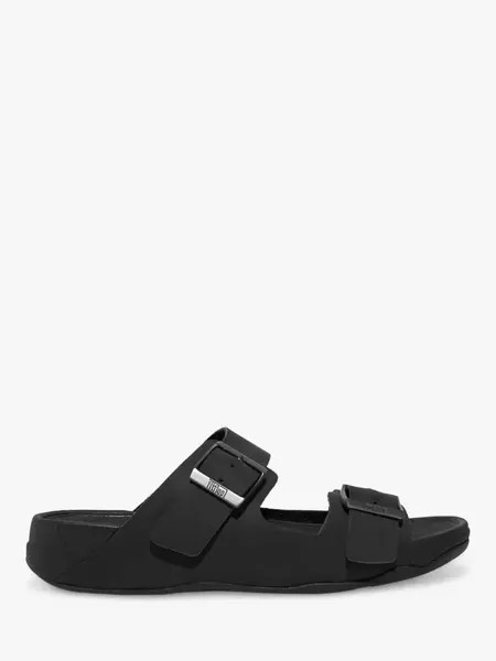 Шлепанцы FitFlop Gogh Moc Leather, черный