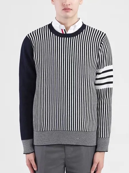 Мужской свитер TB в Корейском стиле, модный винтажный кардиган в полоску в стиле пэчворк, зимняя вязаная одежда, мягкий Универсальный Женский пуловер