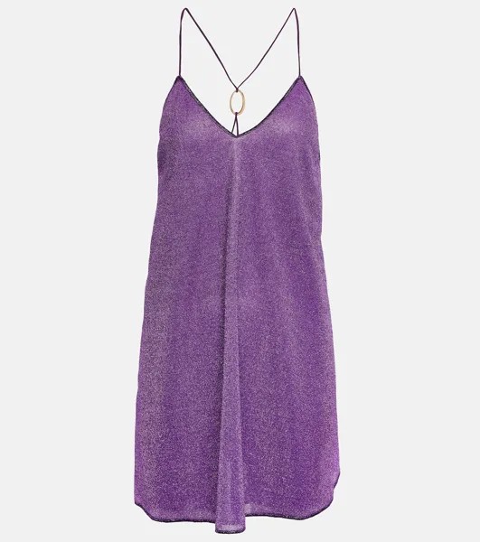 Мини-платье Lumière с V-образным вырезом OSÉREE, фиолетовый