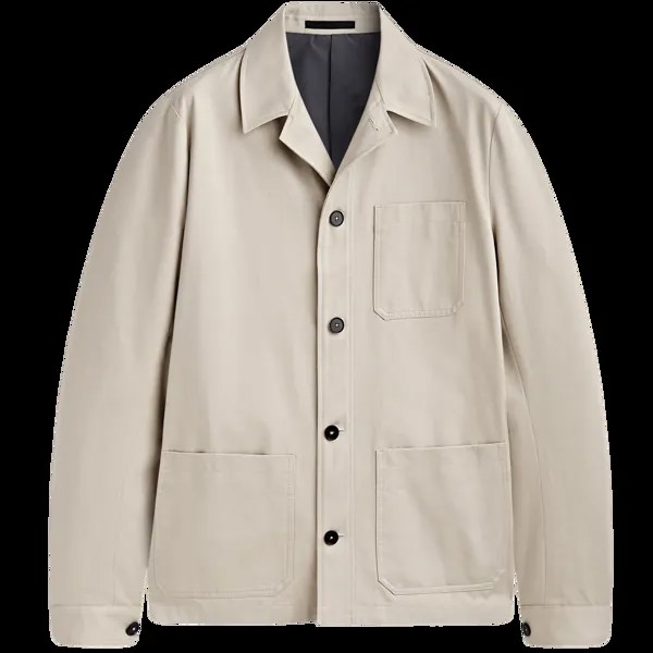 Куртка-рубашка Massimo Dutti Studio Micro Twill Cotton, песочный