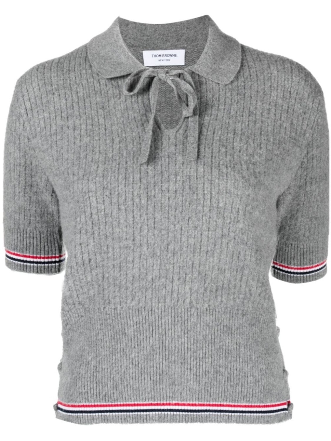 Thom Browne футболка с полосками RWB, серый