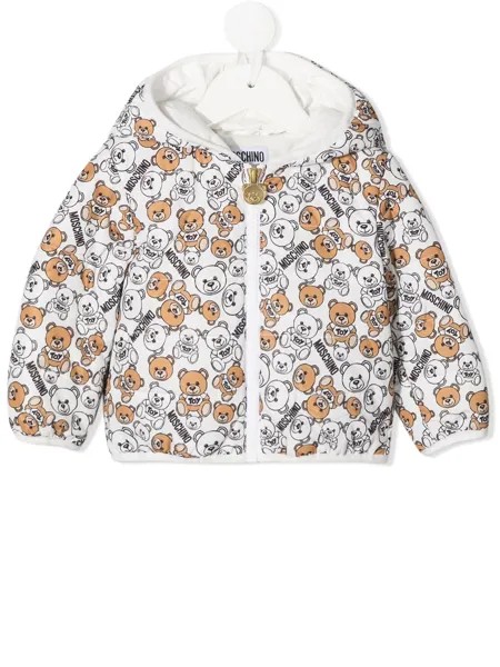 Moschino Kids пуховик с принтом Teddy Bear