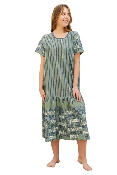 Платье женское LikaDress 18-1539 зеленое 58 RU
