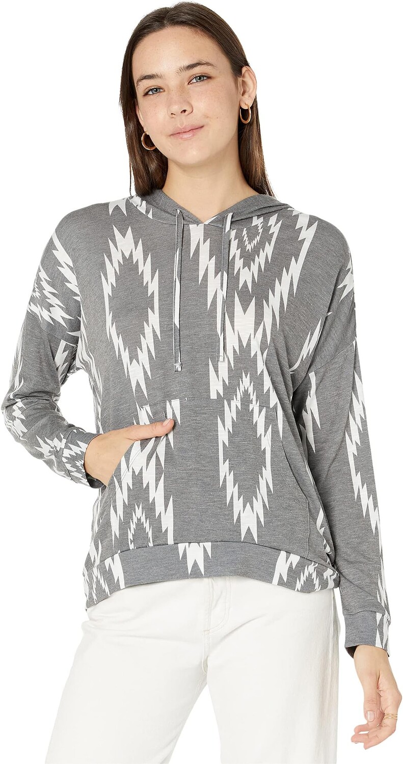 Худи Rock and Roll Cowgirl Long Sleeve Hoodie 48H1165, серый