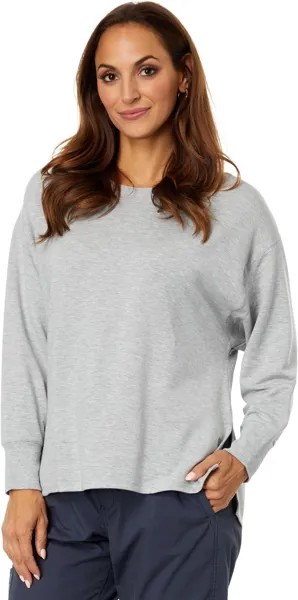 Пуловер SoftFlex с круглым вырезом и рукавами «летучая мышь» L.L.Bean, цвет Gray Heather