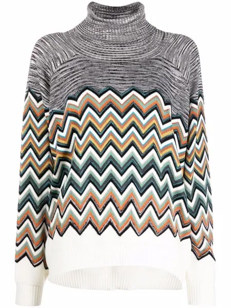 Missoni джемпер с узором зигзаг