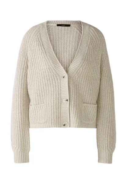 Кардиган Oui Strickjacke LAFONYA Baumwollmischung, цвет lt camel white