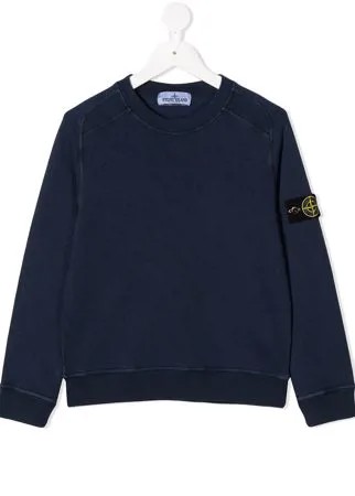 Stone Island Junior толстовка с нашивкой-логотипом