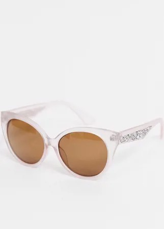 Солнцезащитные очки «кошачий глаз» с декоративной отделкой AJ Morgan-Розовый цвет
